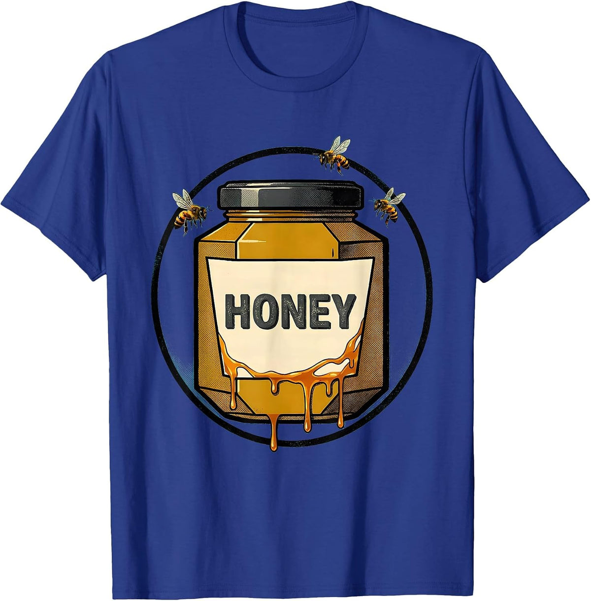 Honey Midcentury Modern Halloween Honey Pot Bee Costume T-Shirt - Royal Blue
