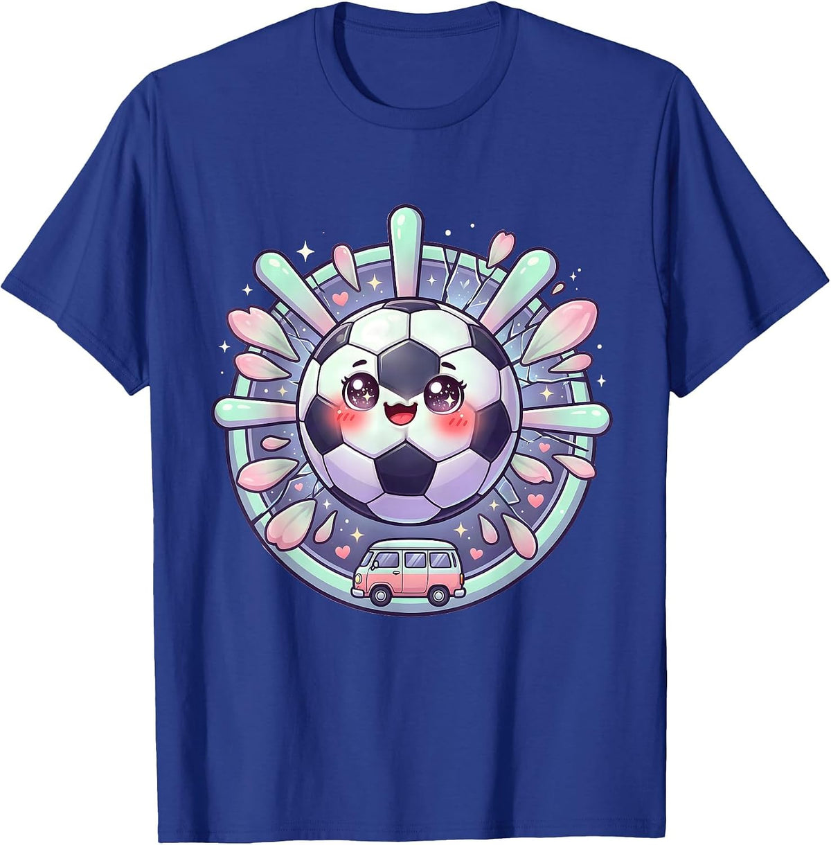 Men's Soccer Mom Minivan Window Burst Graphic T-Shirt - Royal Blue
