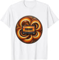 Cassette Storm Rock and Roll Wind Art Design T-Shirt - White