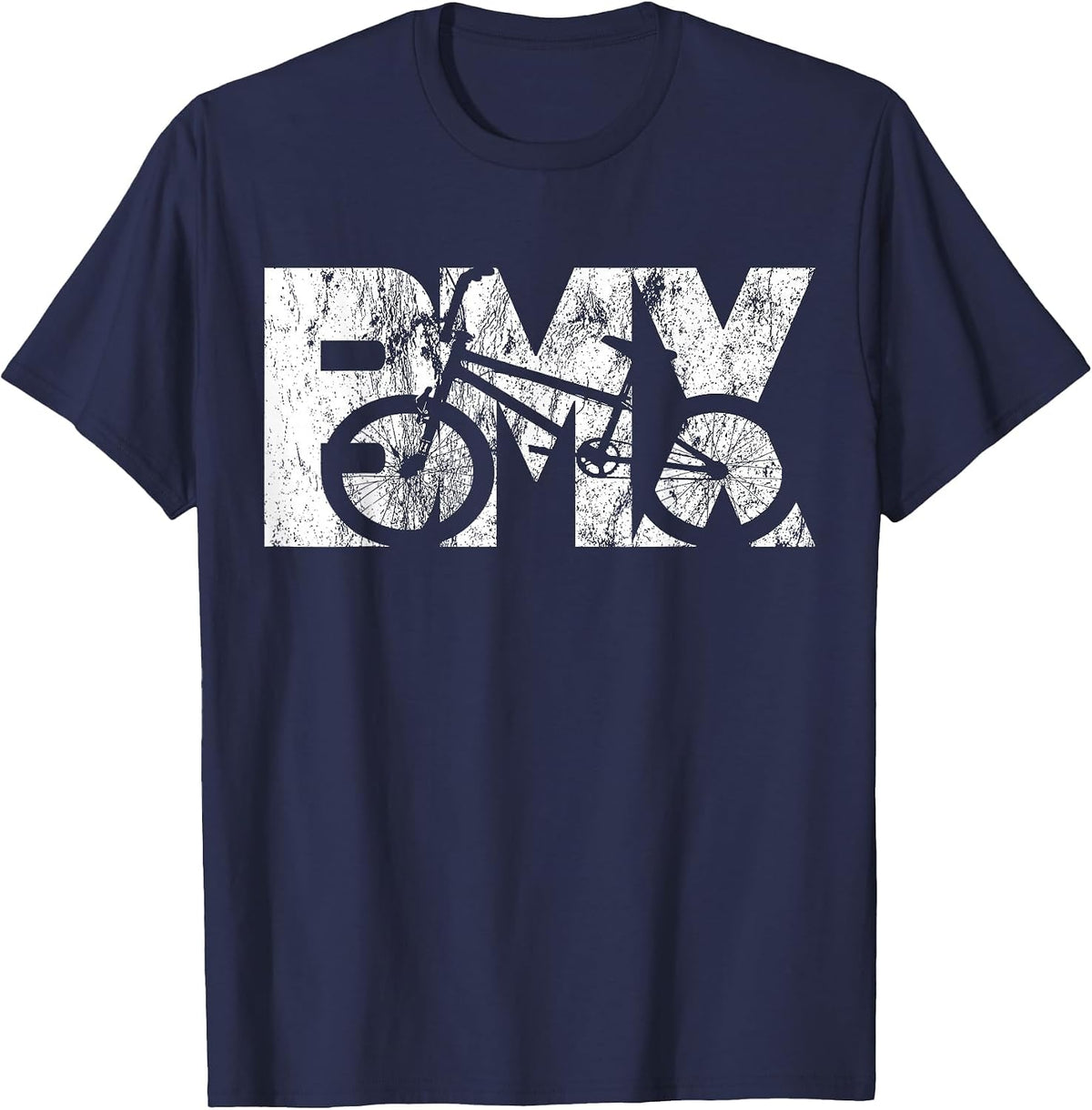 Cool Vintage BMX Bike Fan Racing for Biker Boys Girls Kids T-Shirt - Navy Blue