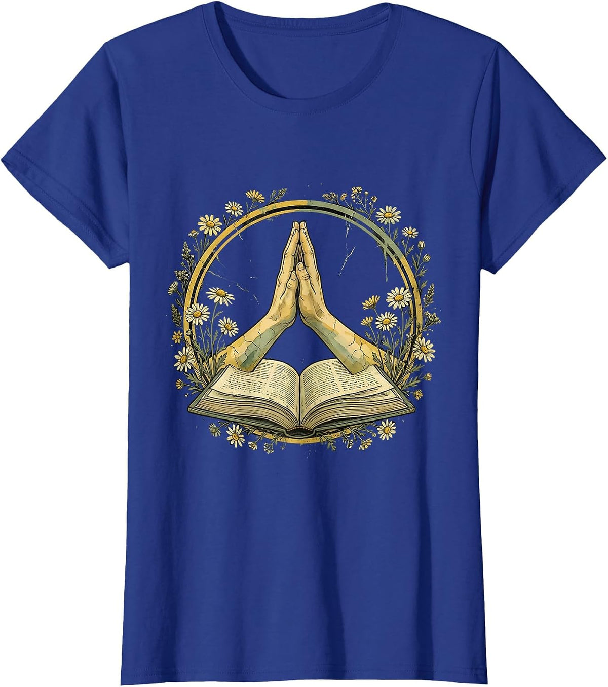 Women's Paraprofessional High Five Book Lover Graphic T-Shirt - Royal Blue