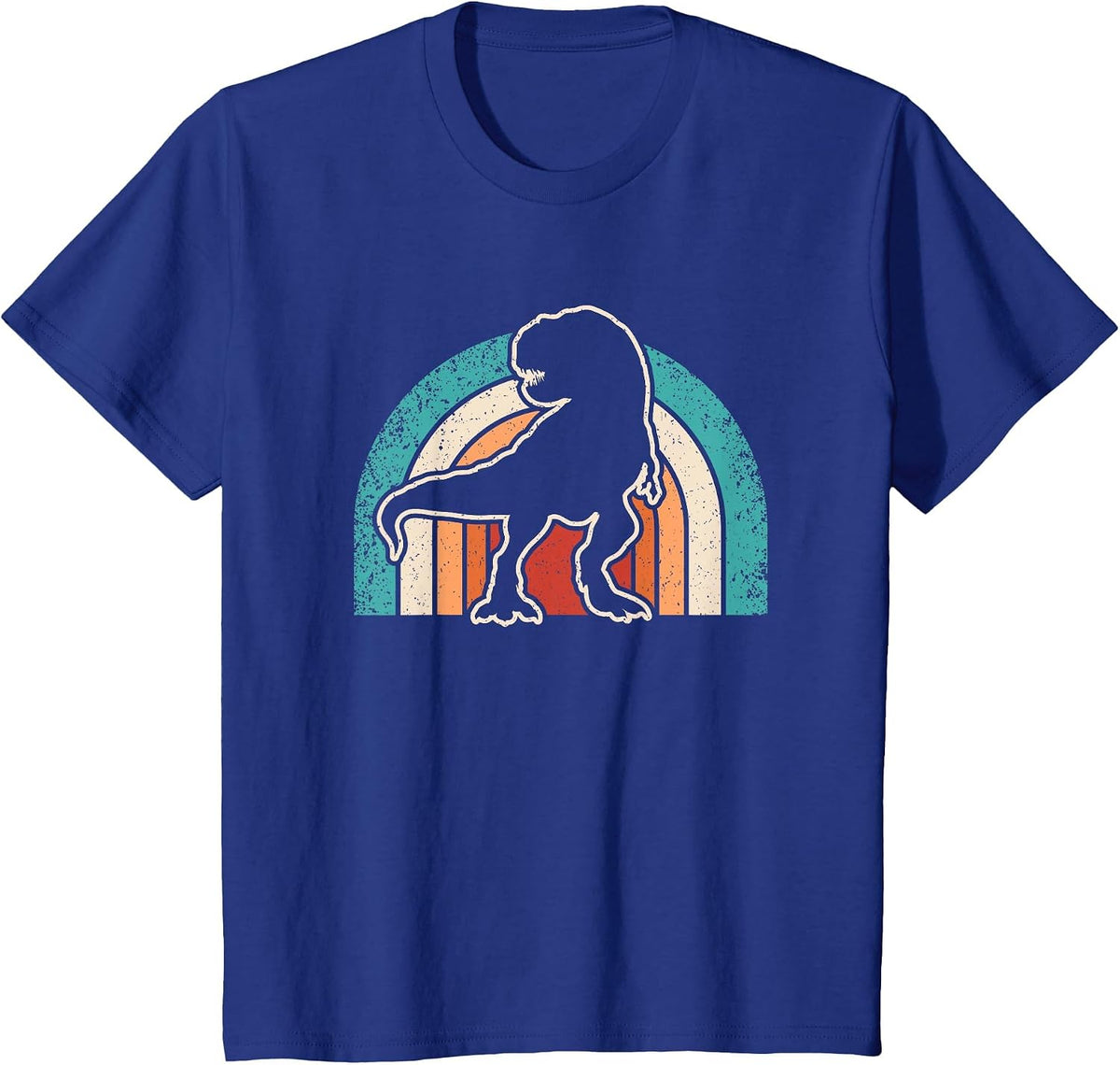 Retro Dinosaur Lover Dino T-Rex Men Boys Kids T-Shirt - Royal Blue