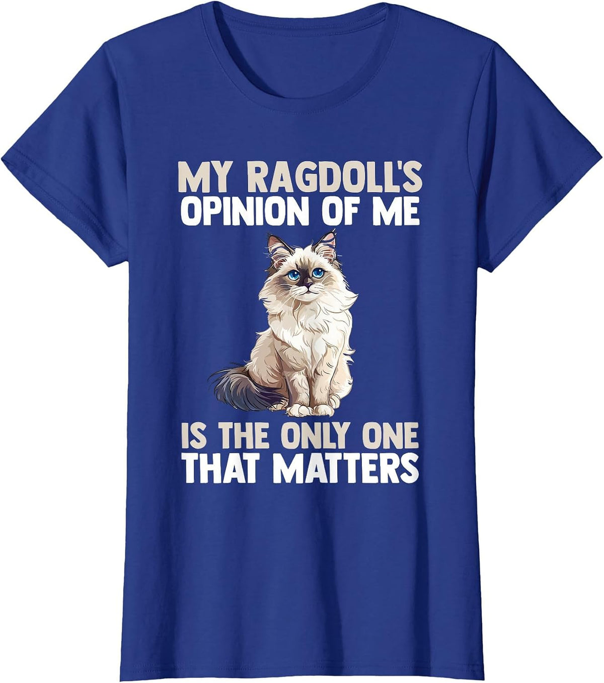 Cat Ragdoll T-Shirt - Royal Blue