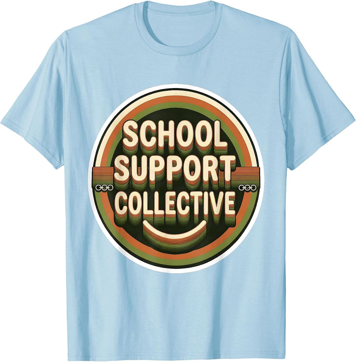 Men's School Support Collective Groovy Retro School Counselor T-Shirt - Baby Blue