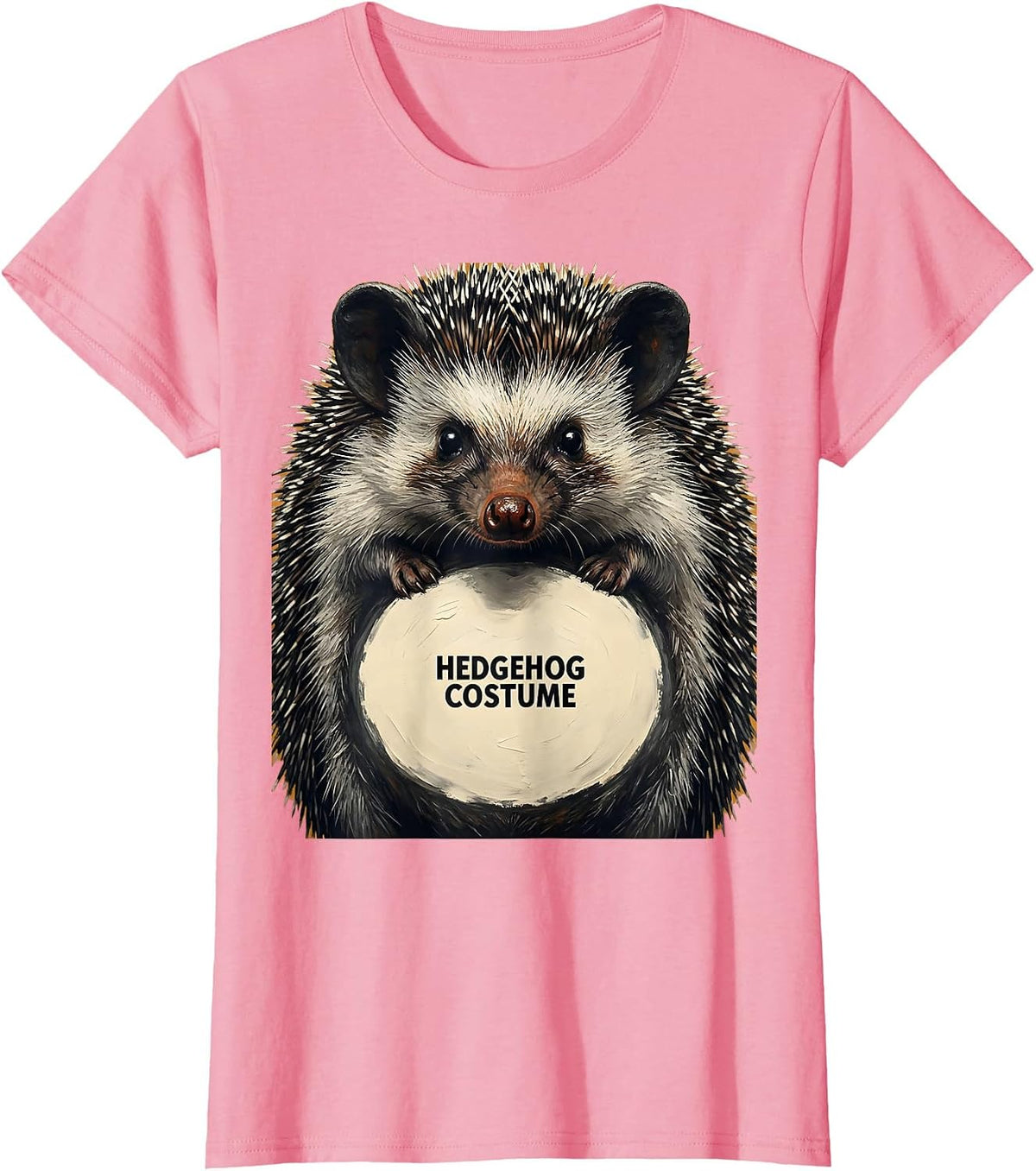 Women's Hedgehog Costume Funny Animal Halloween Party Costume T-Shirt - Pink