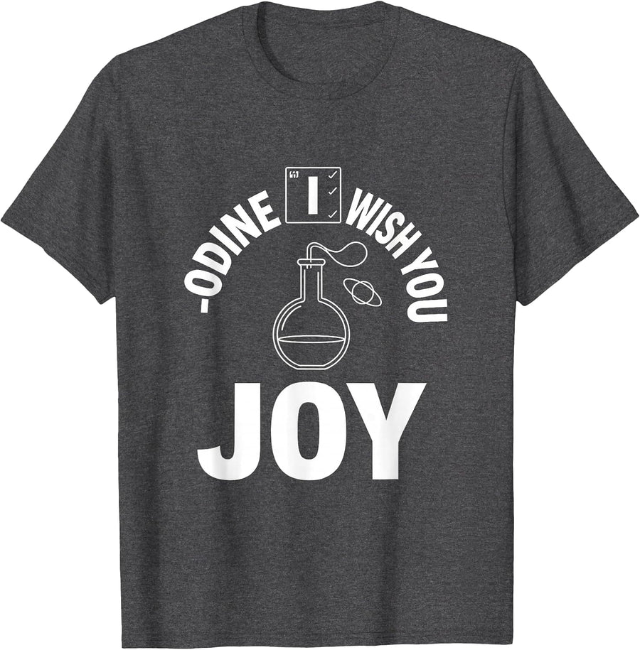 Men's I-odine Wish You Joy Funny Chemistry Nerd Science Lover Gift T-Shirt - Dark Heather Grey