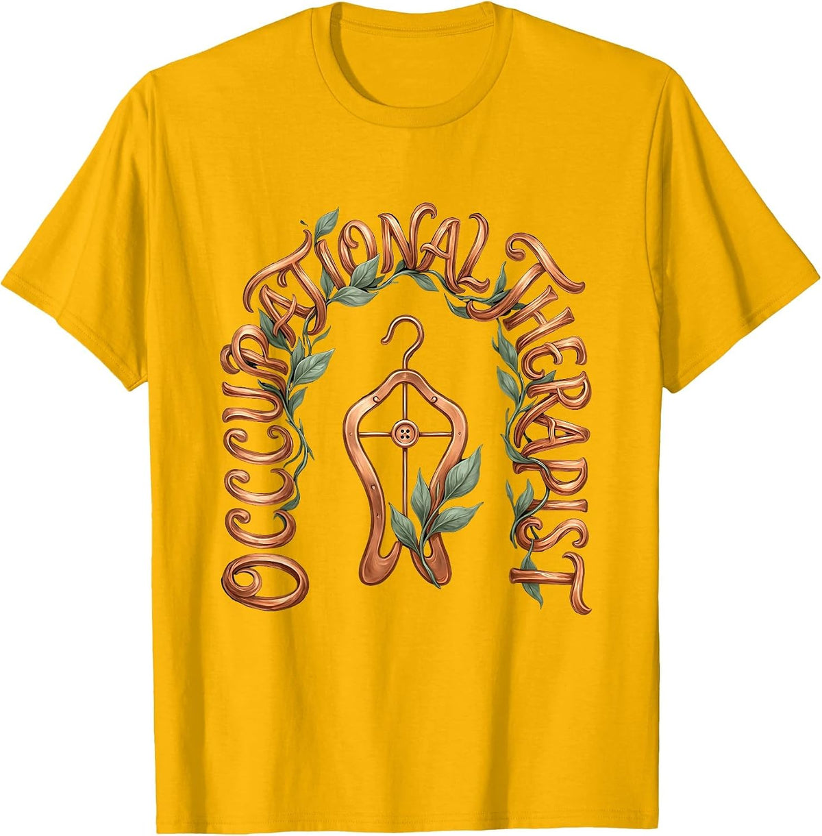 Occupational Therapist Boho Vintage OT Month Gift T-Shirt - Golden Yellow