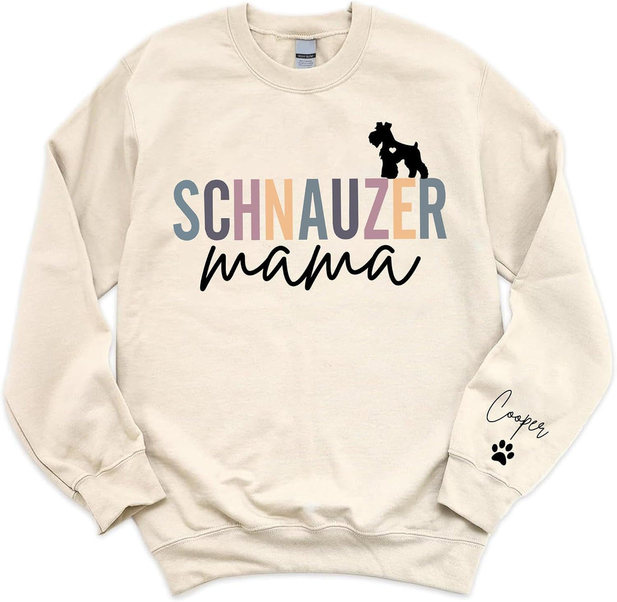 Custom Dog Mama Embroidered Crewneck Sweatshirt With Names On The Sleeve, New Dog Mom Gifts, Dog Lovers Sweatshirt -