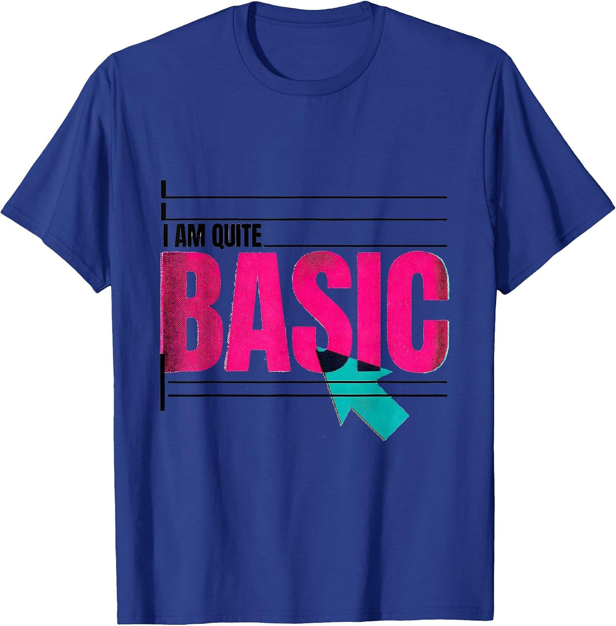 I Am Quite Basic Nerdy Chemistry Pun Science Humor T-Shirt - Royal Blue