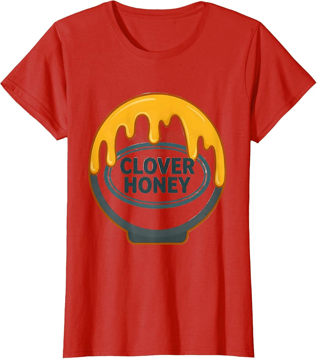 Women's Clover Honey Funny Honey Jar Halloween Costume Novelty T-Shirt - Red