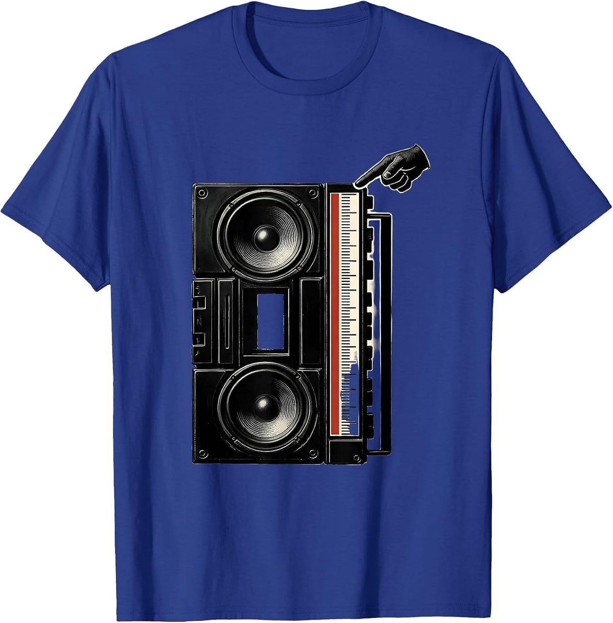 Boombox Old School Hip Hop Nostalgia Retro T-Shirt - Royal Blue
