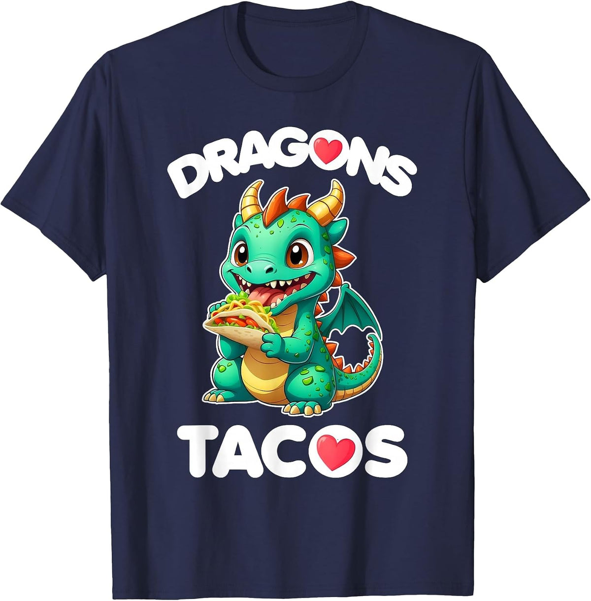 Dragons Love Tacos Cute Cinco De Mayo Mexican Food Kids Boys T-Shirt - Navy Blue