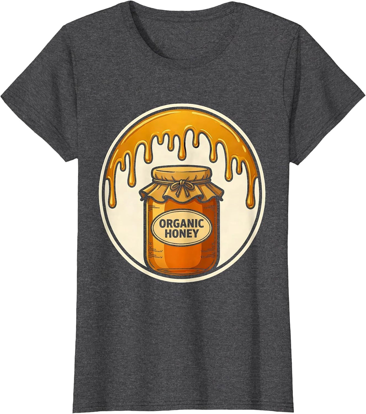 Women's Organic Honey Halloween Honeypot Costume Novelty Funny DIY T-Shirt - Dark Heather Grey