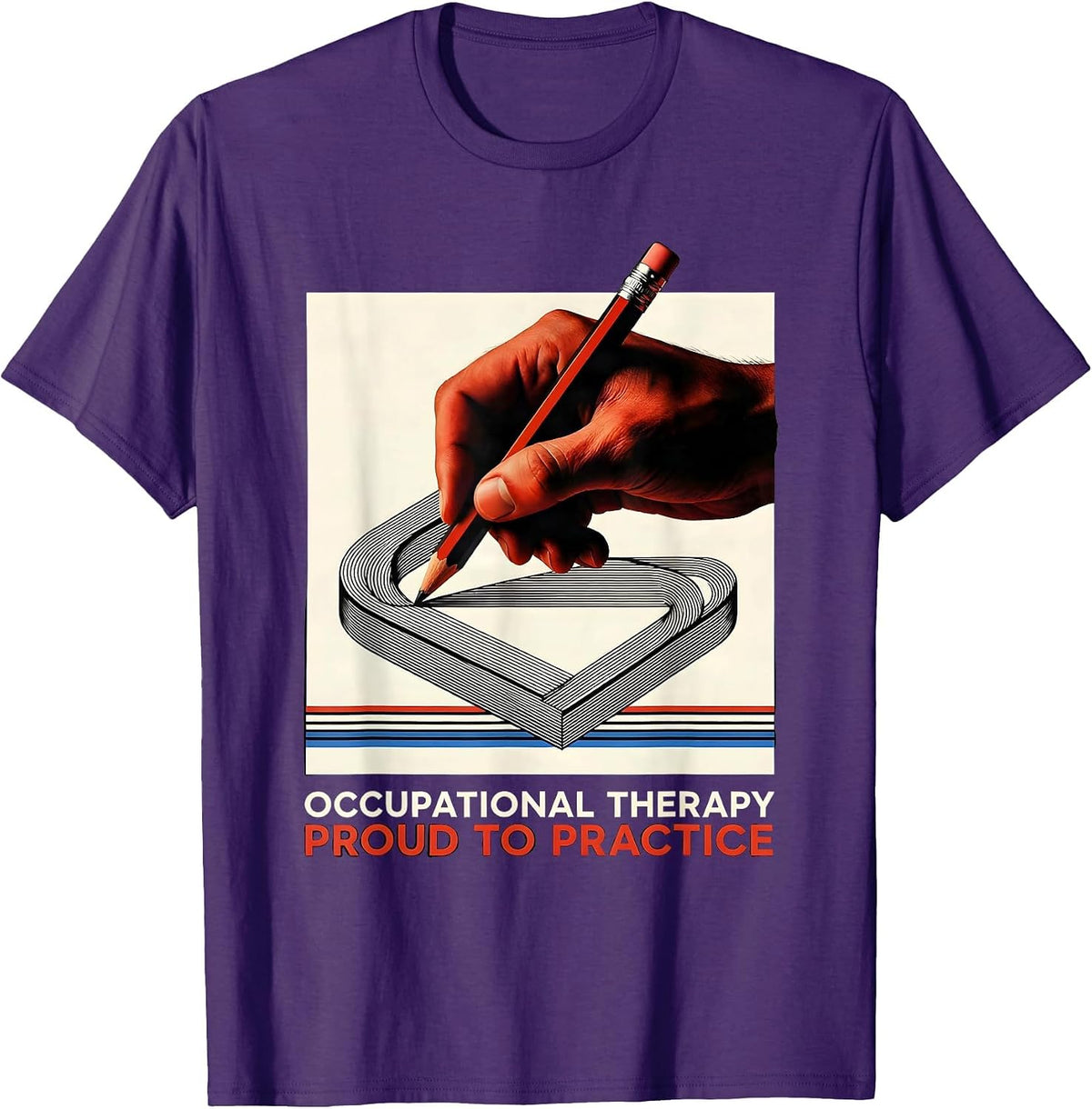 Occupational Therapy, Proud To Practice Occupational T-Shirt - Purple