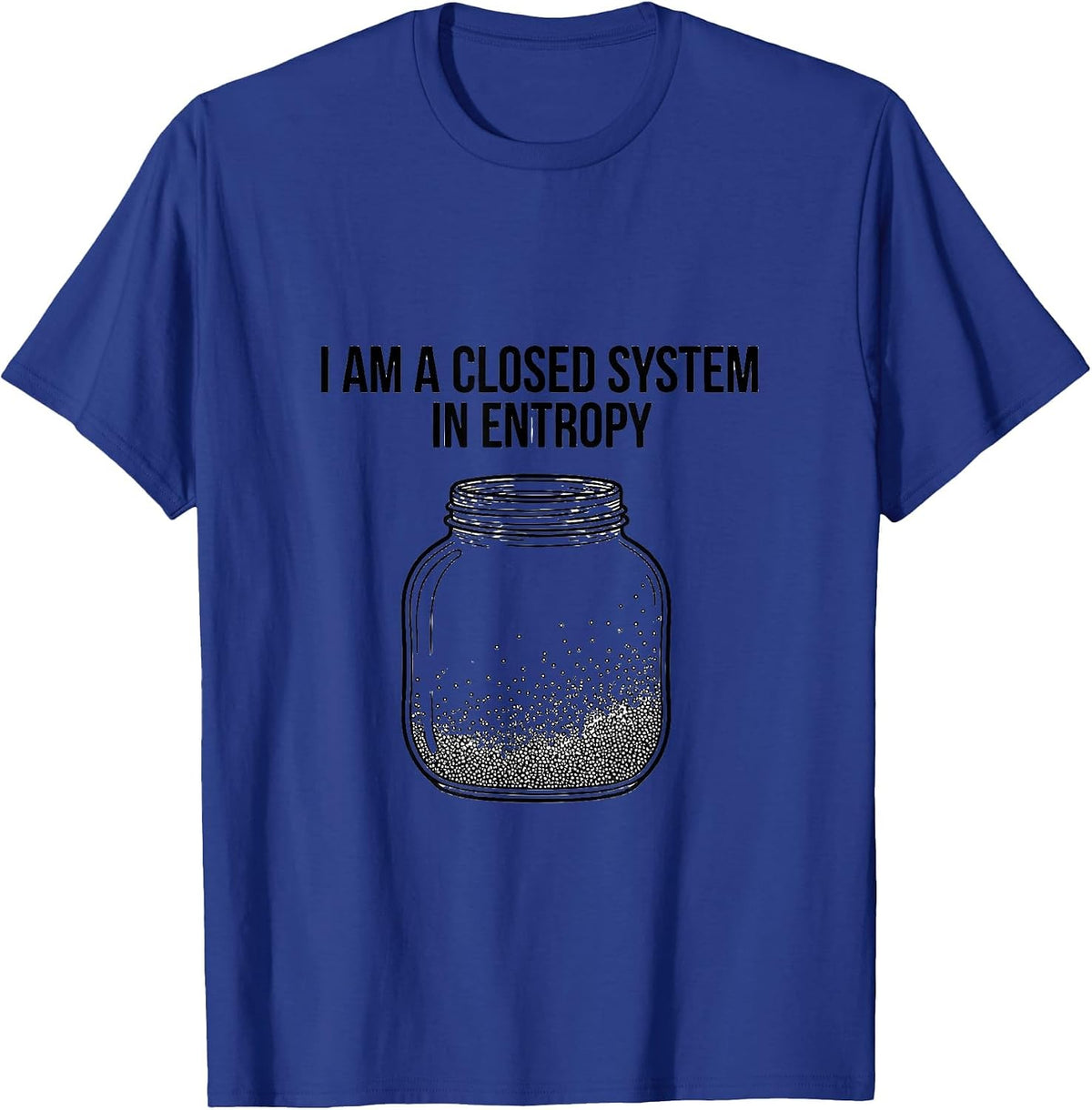 I Am A Closed System In Entropy Funny Physics Pun Humor T-Shirt - Royal Blue