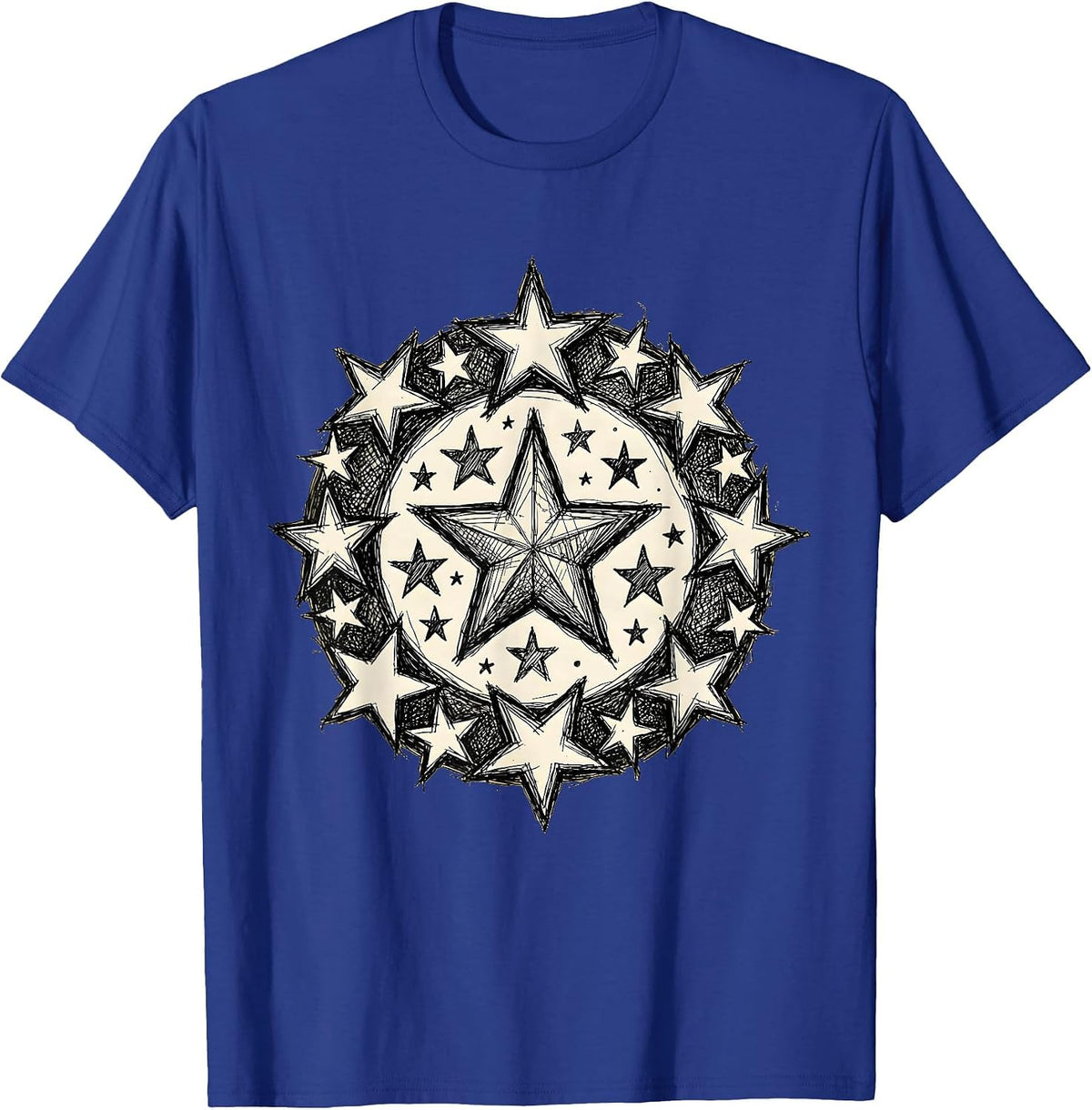 4th Grade Teacher Gold Star Bulletin Board T-Shirt - Royal Blue