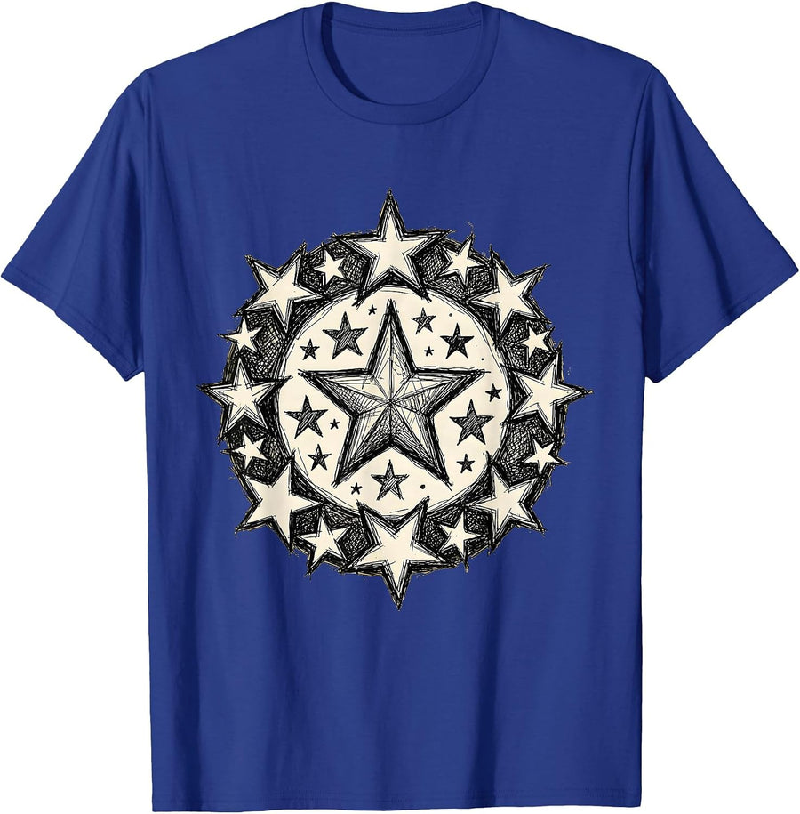 4th Grade Teacher Gold Star Bulletin Board T-Shirt - Royal Blue