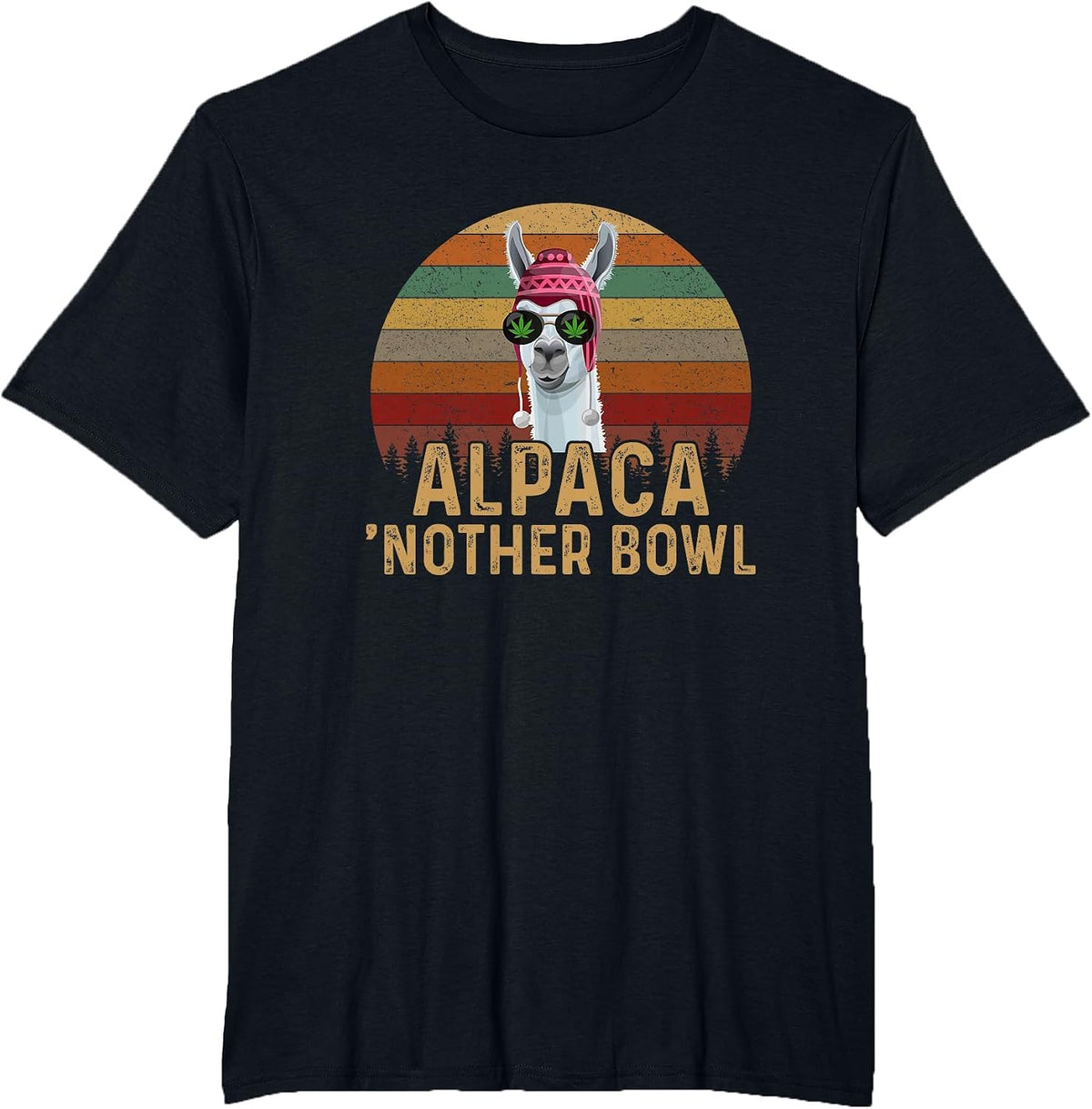 Alpaca 'Nother Bowl, Funny Marijuana T-Shirt - Black