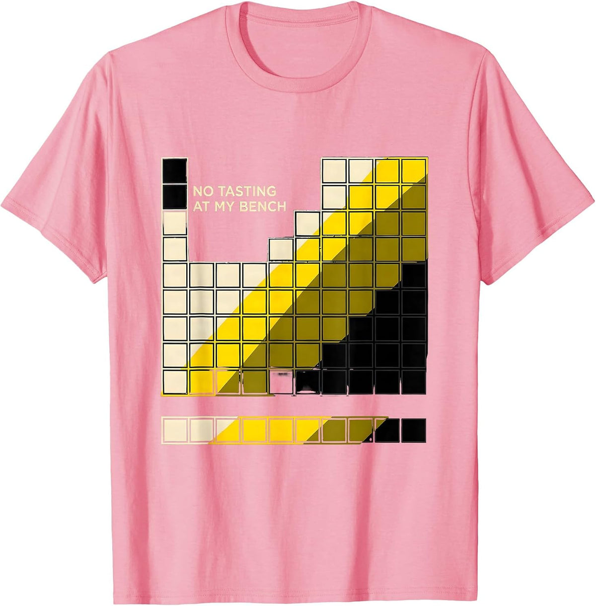 Men's No Tasting At My Bench Funny Periodic Table Chemistry T-Shirt - Pink