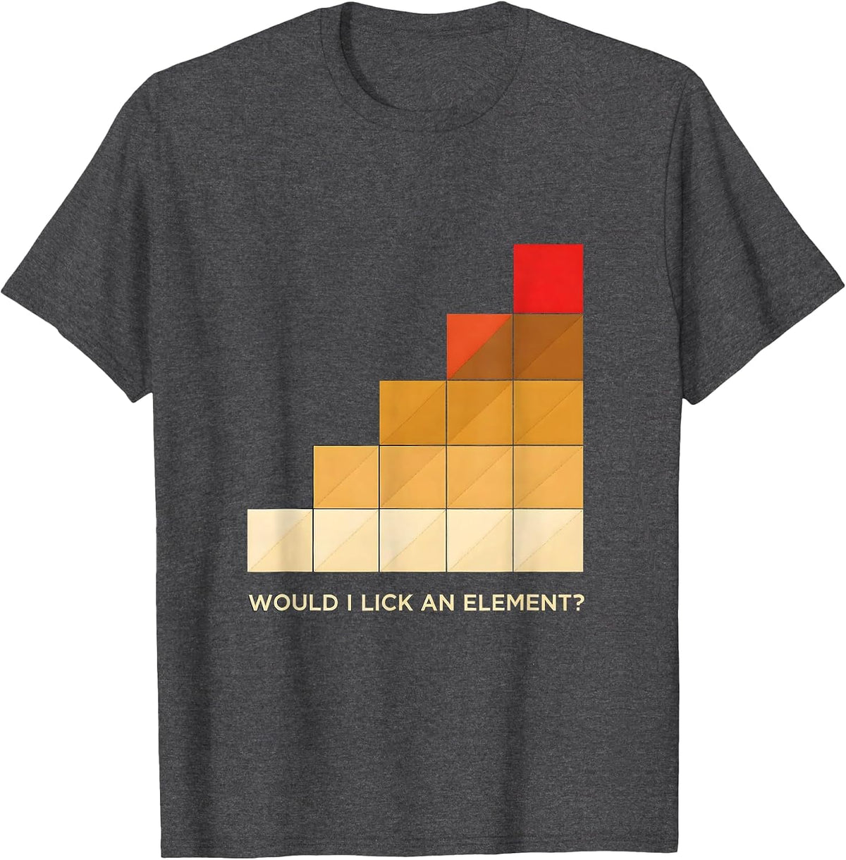 Men's Would I Lick An Element Funny Periodic Table Chemistry T-Shirt - Dark Heather Grey