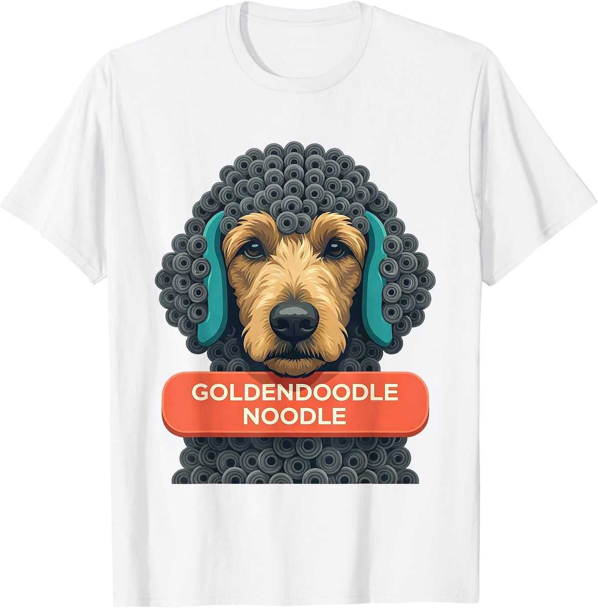 Goldendoodle Noodle Funny Doodle Dog Owner Humor T-Shirt - White