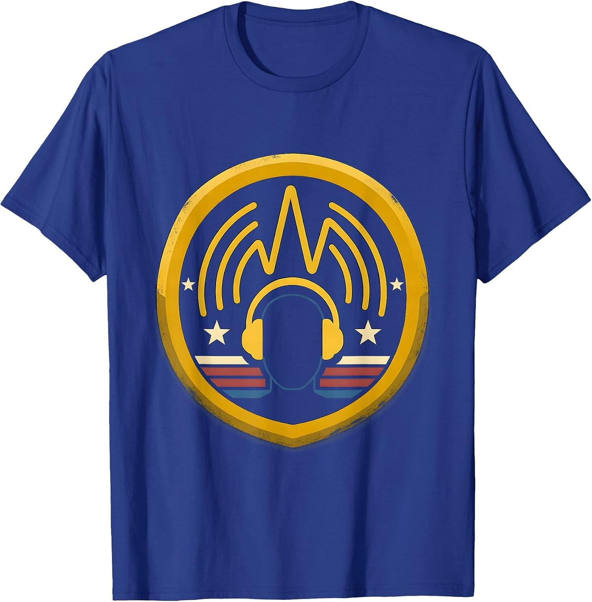 Men's Thin Gold Line 911 Dispatcher Patriotic Tribute T-Shirt - Royal Blue