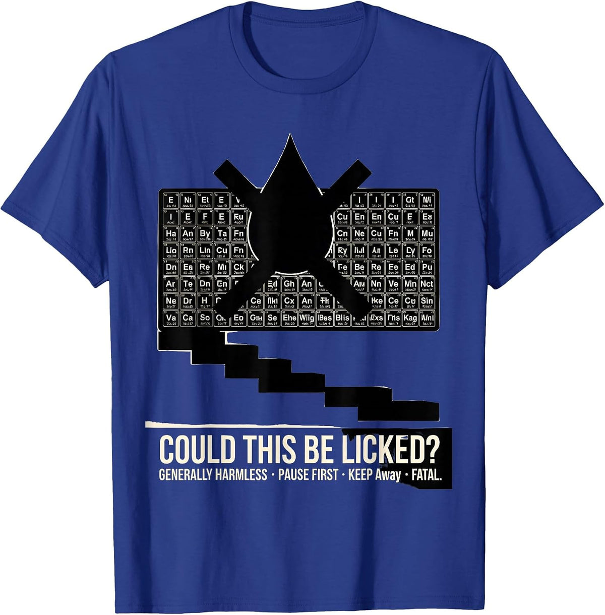 Could This Be Licked Periodic Table Science Teacher Humor T-Shirt - Royal Blue