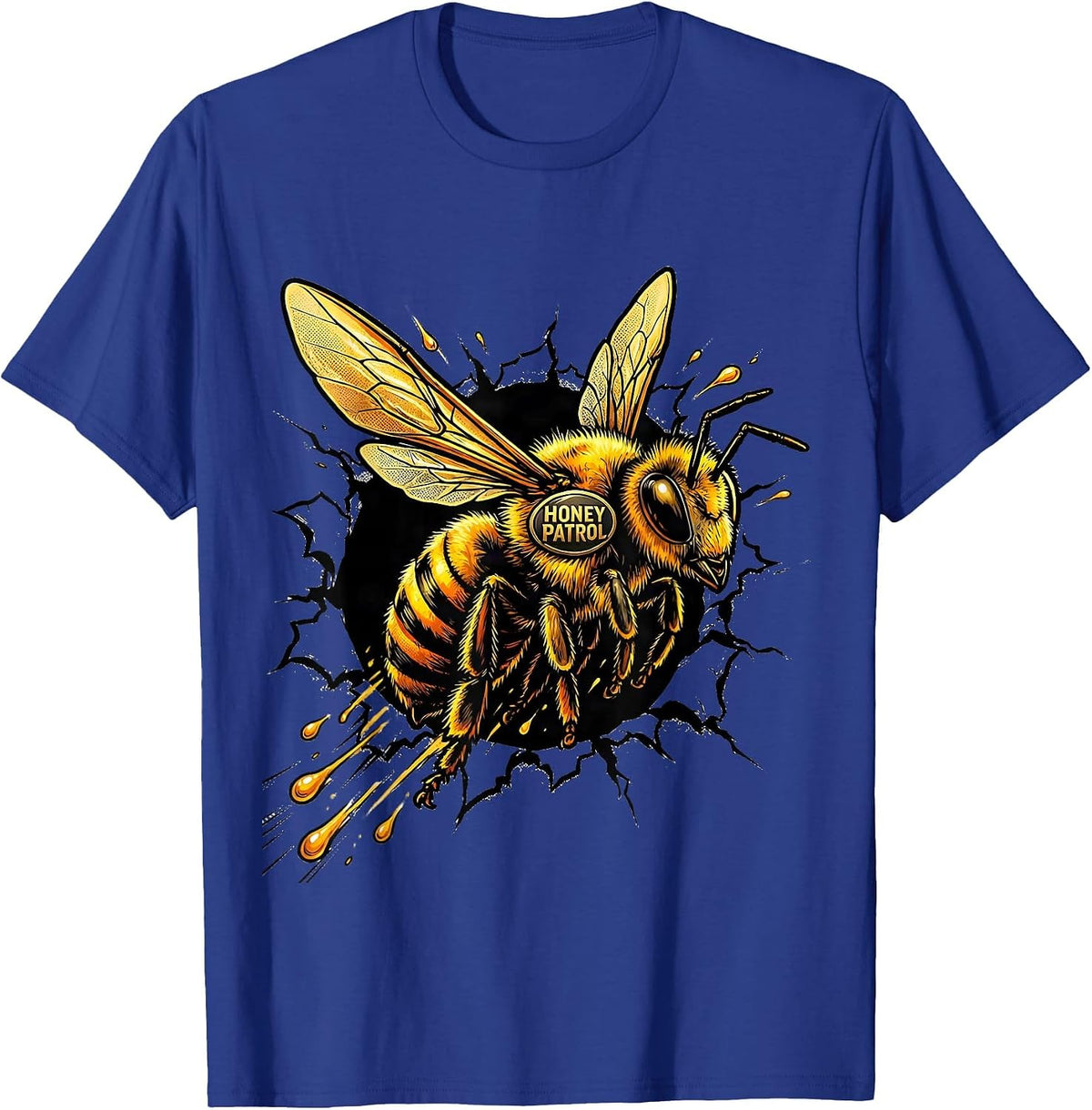Honey Patrol Comic Book Halloween Honey Jar Bee Costume T-Shirt - Royal Blue