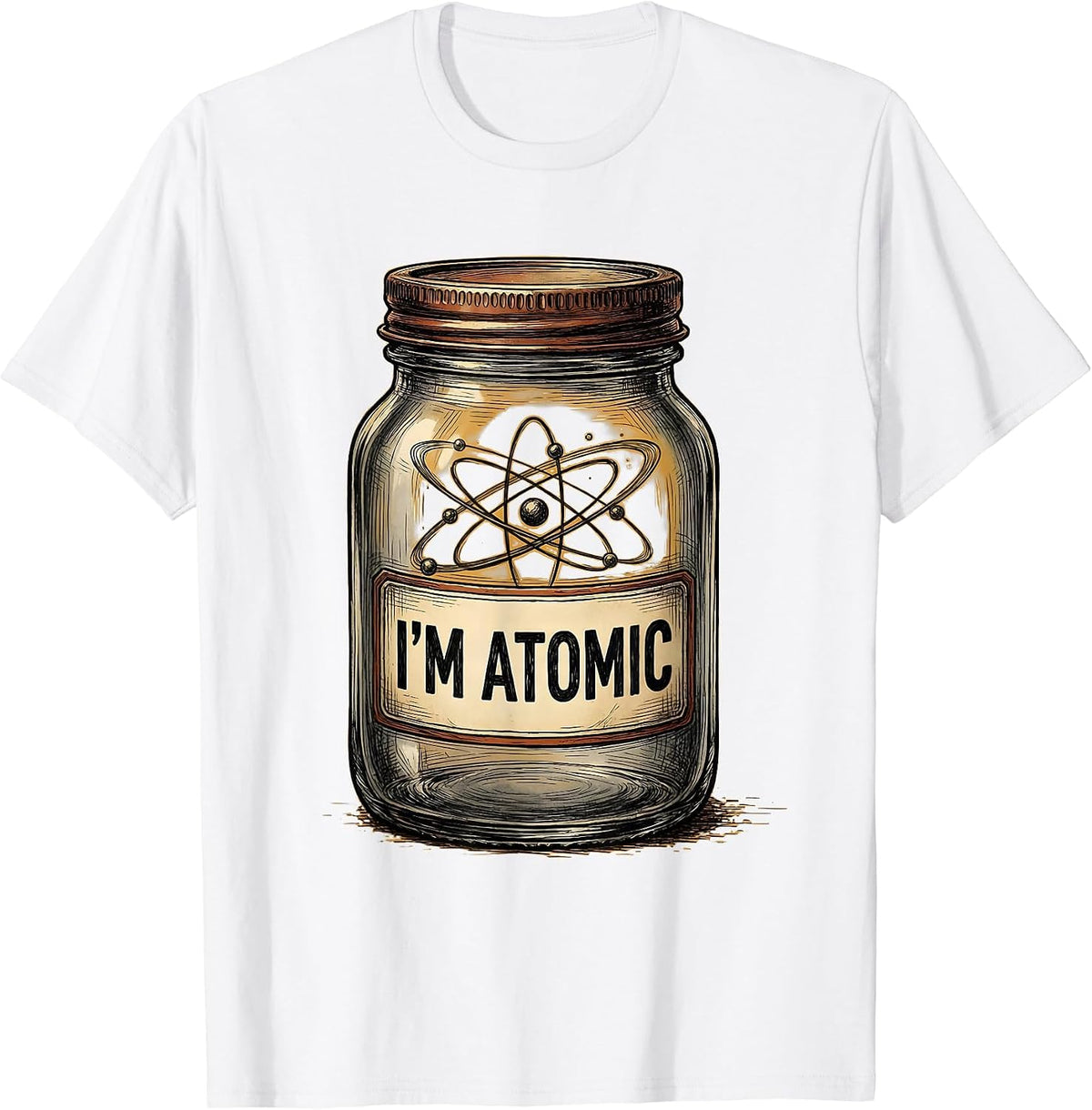 Men's I'm Atomic Funny Chemistry Science Teacher Physics Nerd Gift T-Shirt - White