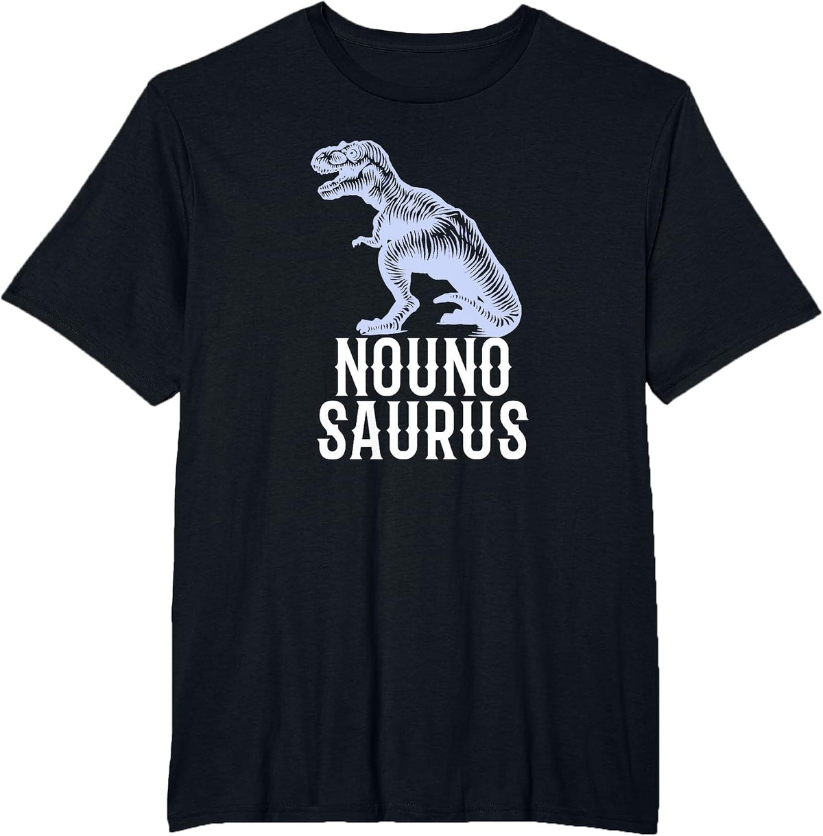 Nounosaurus Greek Godfather Funny Dinosaur T-Shirt - Black