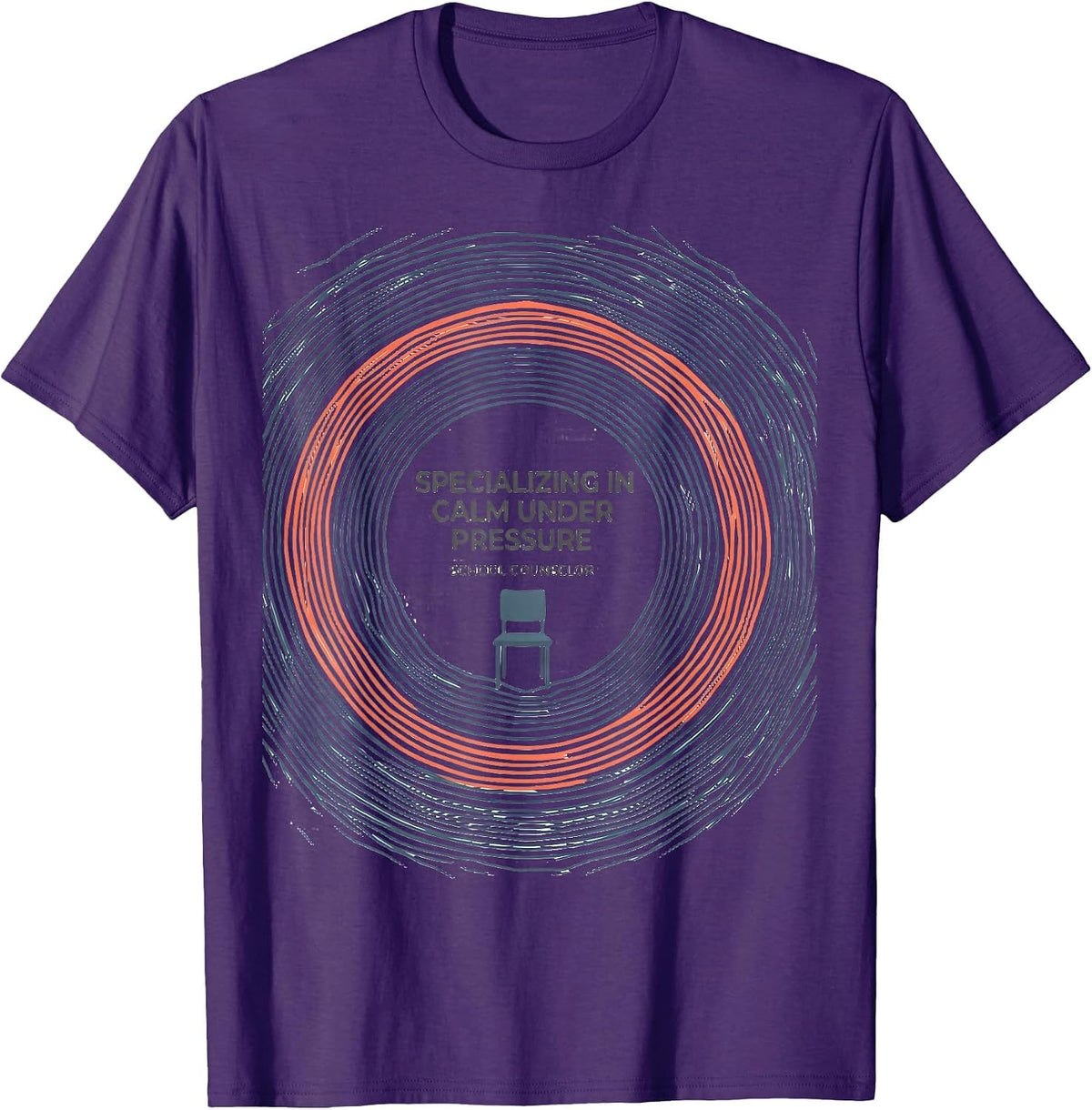 Specializing In Calm Under Pressure — School Counselor T-Shirt - Purple