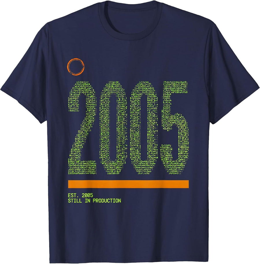Est. 2005 Still In Production Vintage Birthday Edition T-Shirt - Navy Blue