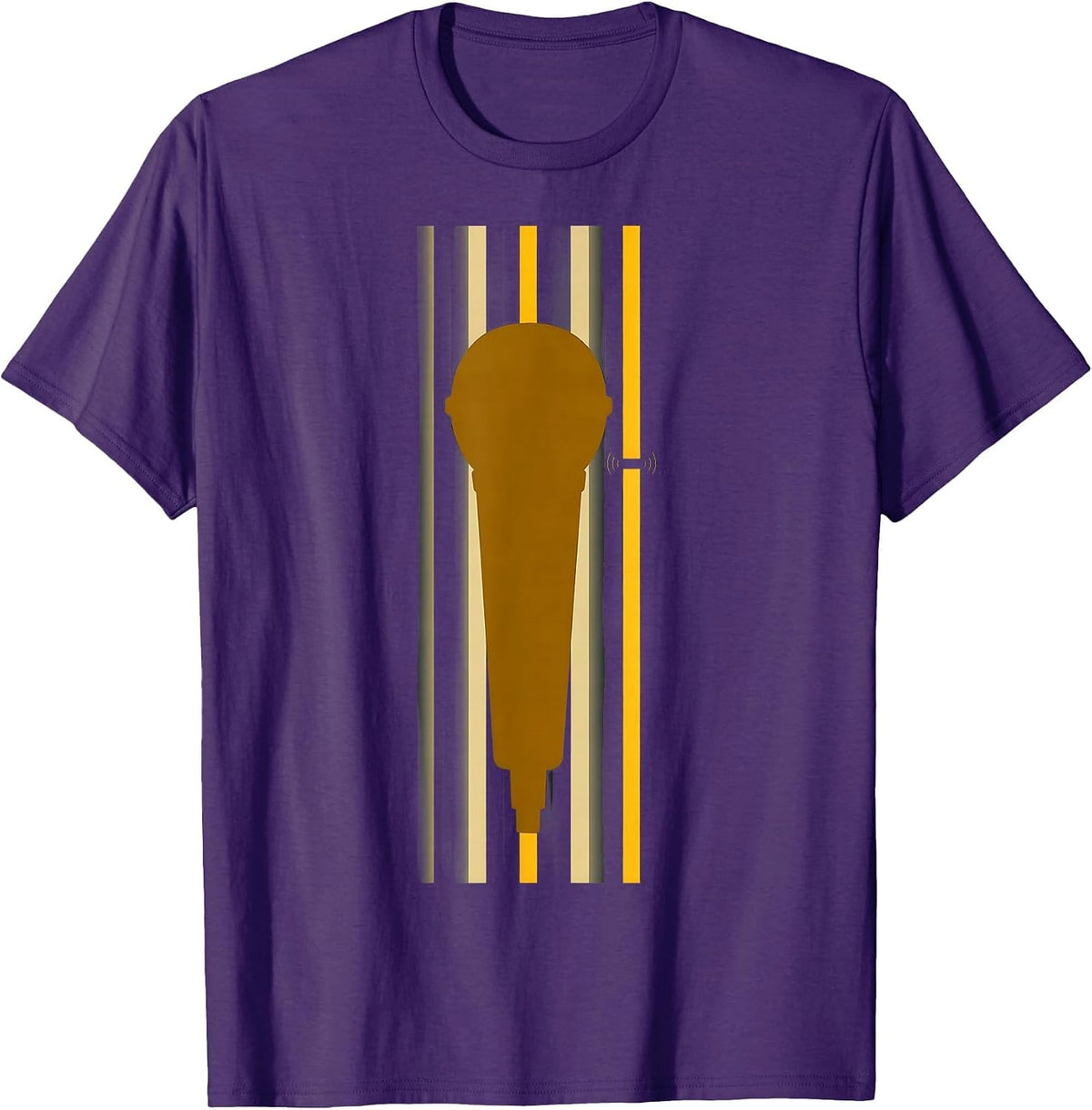 Men's Push To Talk Thin Gold Line 911 Dispatcher Tribute T-Shirt - Purple