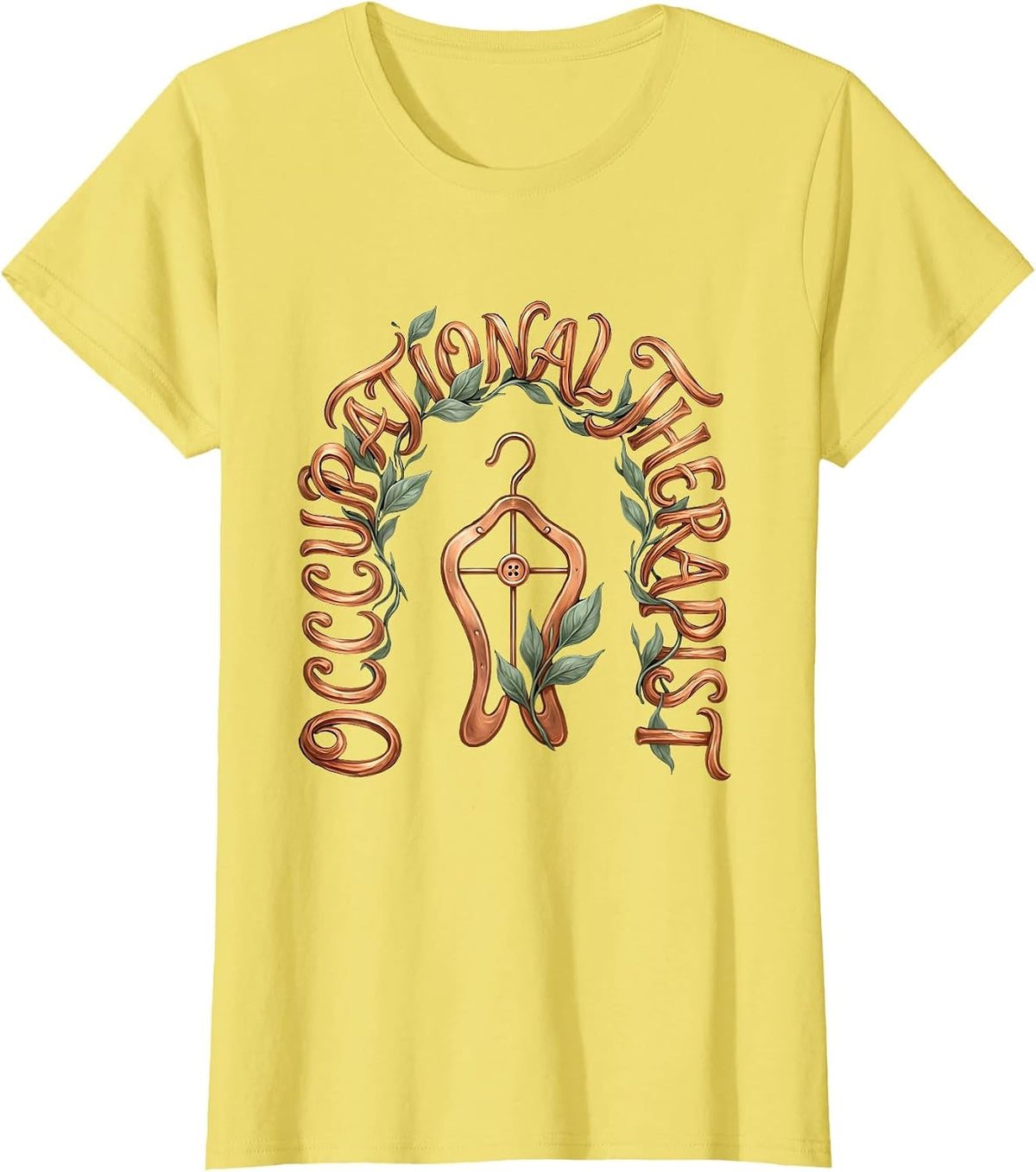Occupational Therapist Boho Vintage OT Month Gift T-Shirt - Lemon Yellow