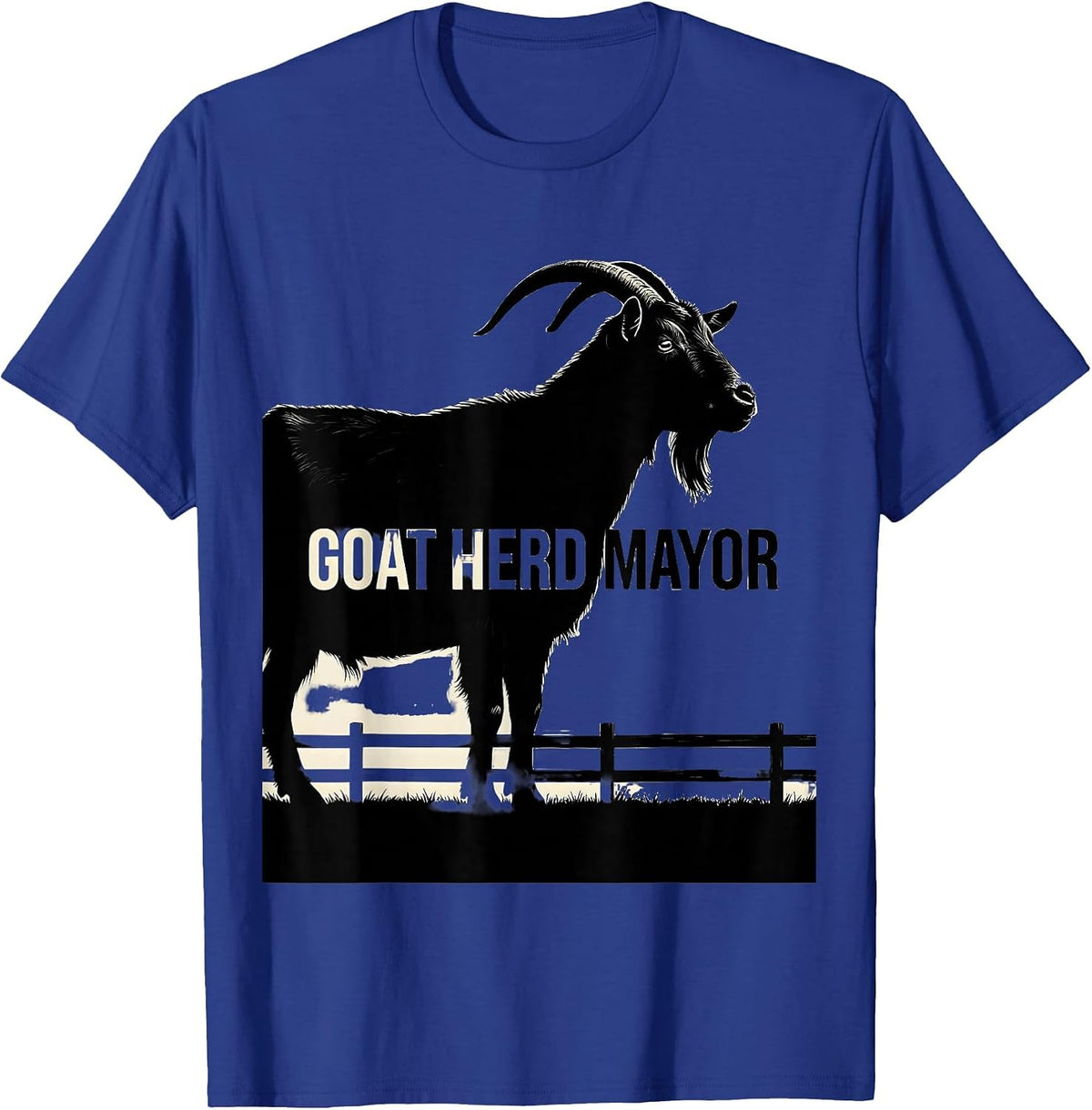 Goat Herd Mayor Funny Goat Owner Farmer Humor T-Shirt - Royal Blue