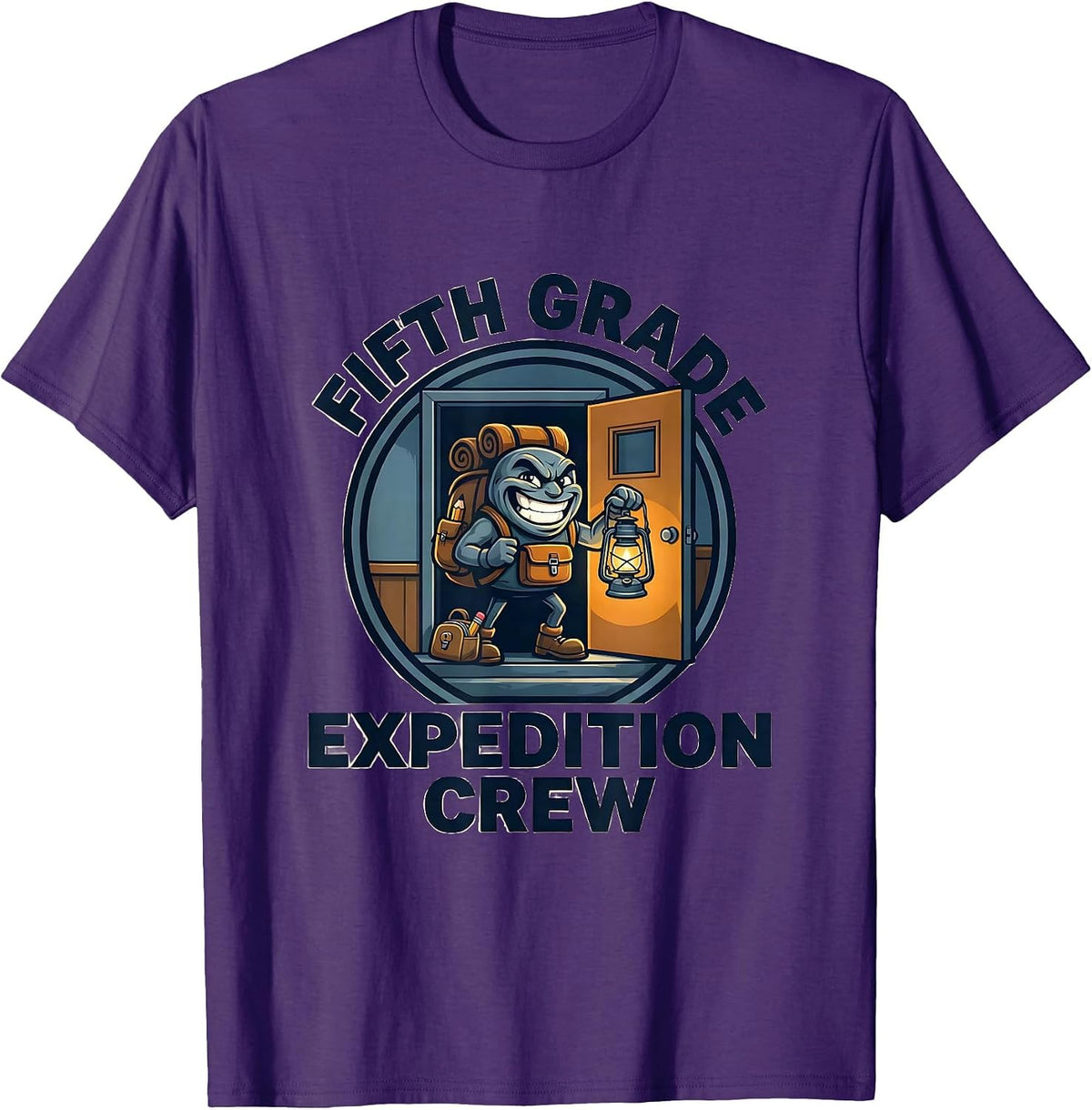 Fifth Grade Expedition Crew Back to School Teacher Student T-Shirt - Purple