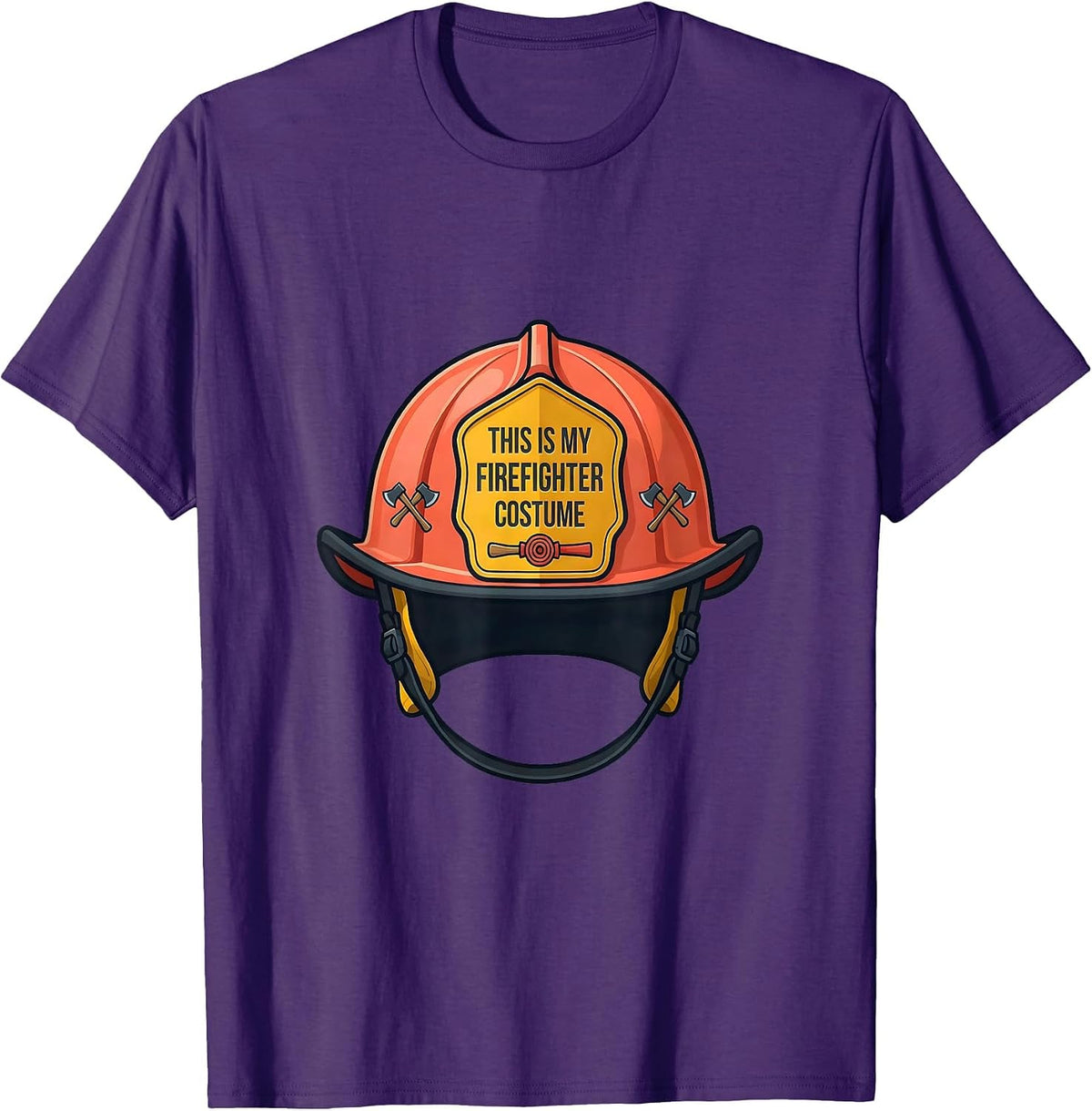 This Is My Firefighter Costume Funny Pretend I'm A Fire T-Shirt - Purple