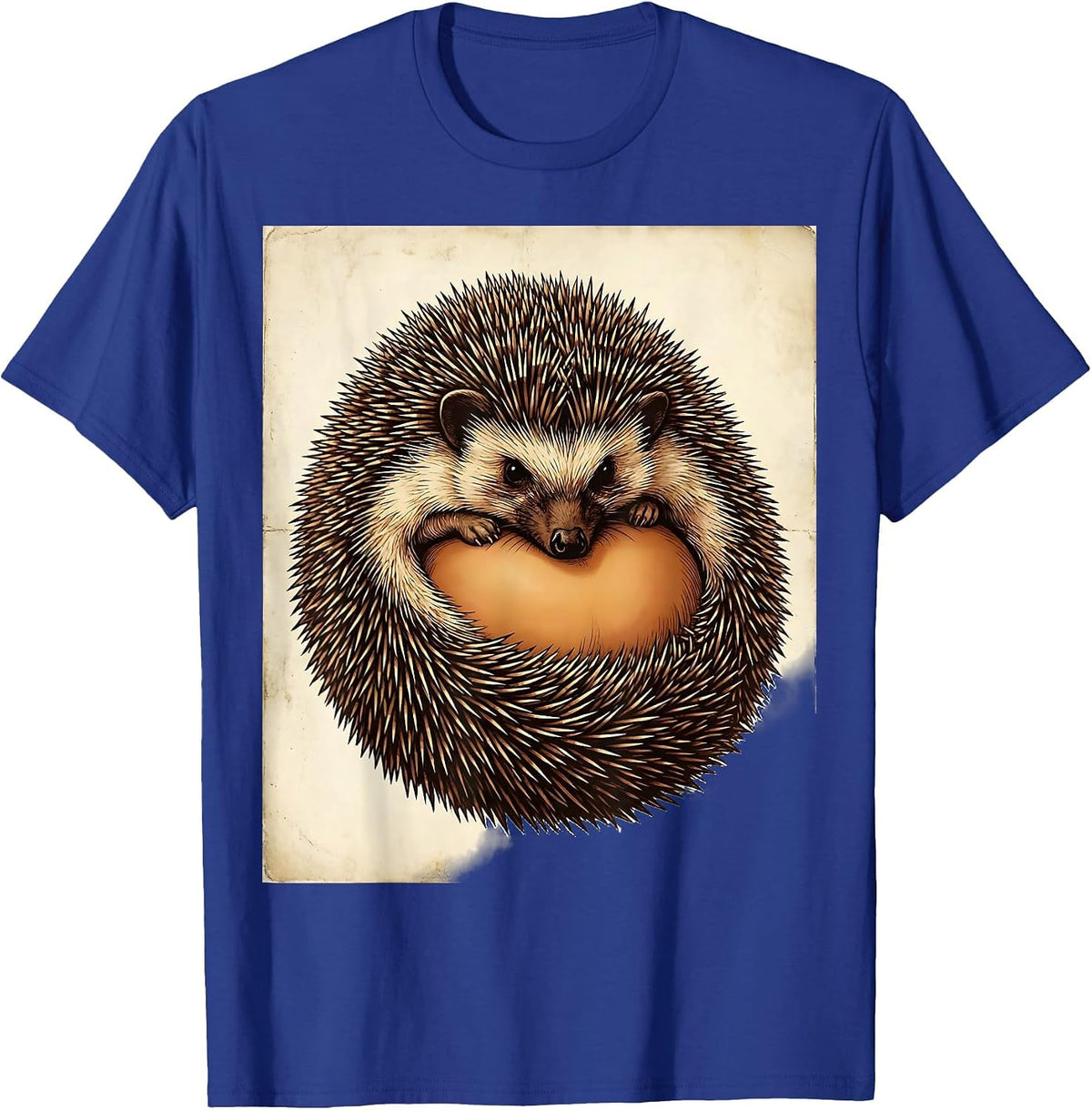 Men's Cute Hedgehog Vintage Hedgehog Lover Humor T-Shirt - Royal Blue
