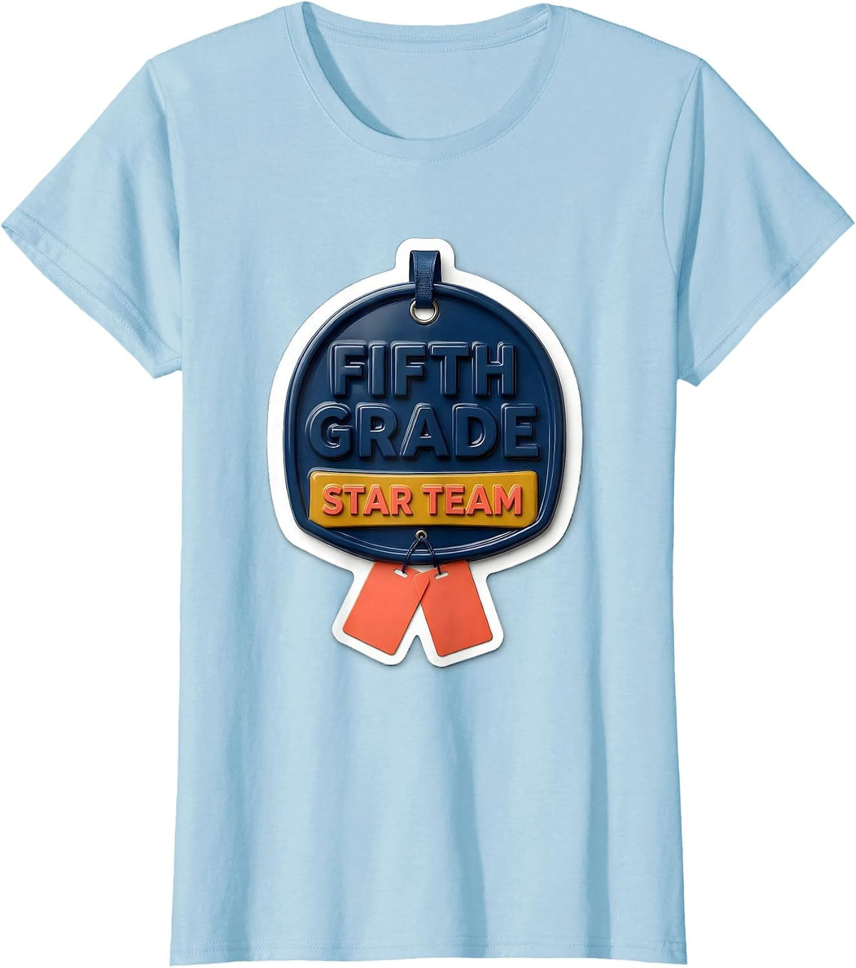 Fifth Grade Star Team Funny Teacher Back To School Pride T-Shirt - Baby Blue