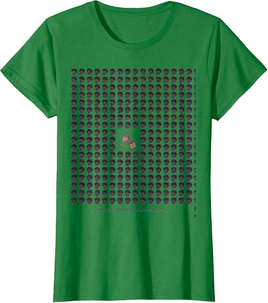 Women's 600 Kids One Very Calm Principal Funny School Leader T-Shirt - Kelly Green