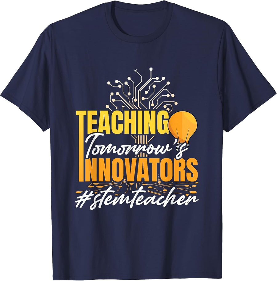 STEM Education Science Technology Engineering Stem Teacher T-Shirt - Navy Blue