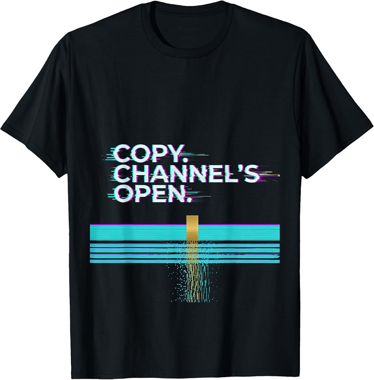 Men's Copy Channel's Open Glitch Humor 911 Dispatcher Gift T-Shirt - Black