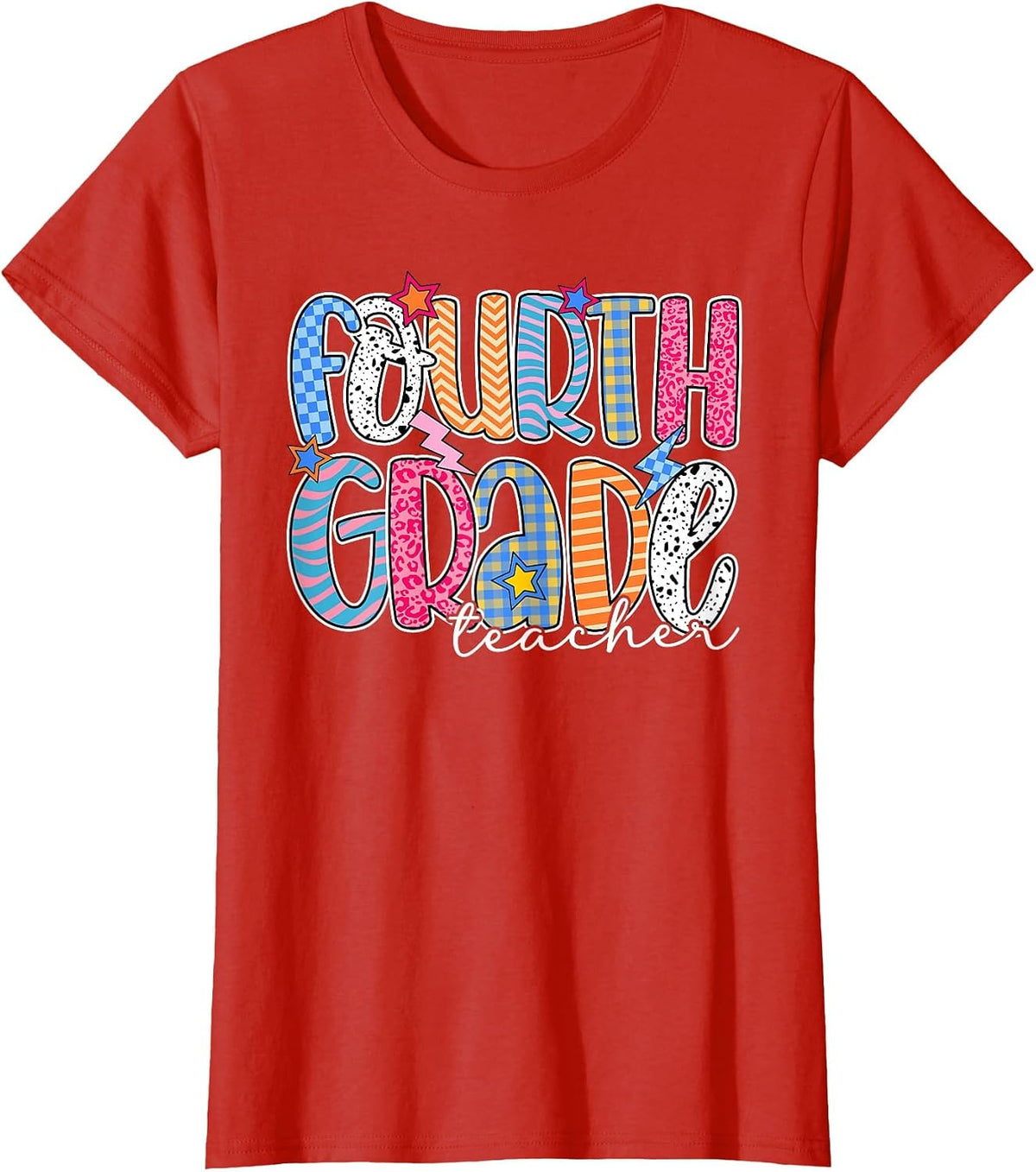 Fourth Grade Teacher 4th Grade Teachers Back to School T-Shirt - Red