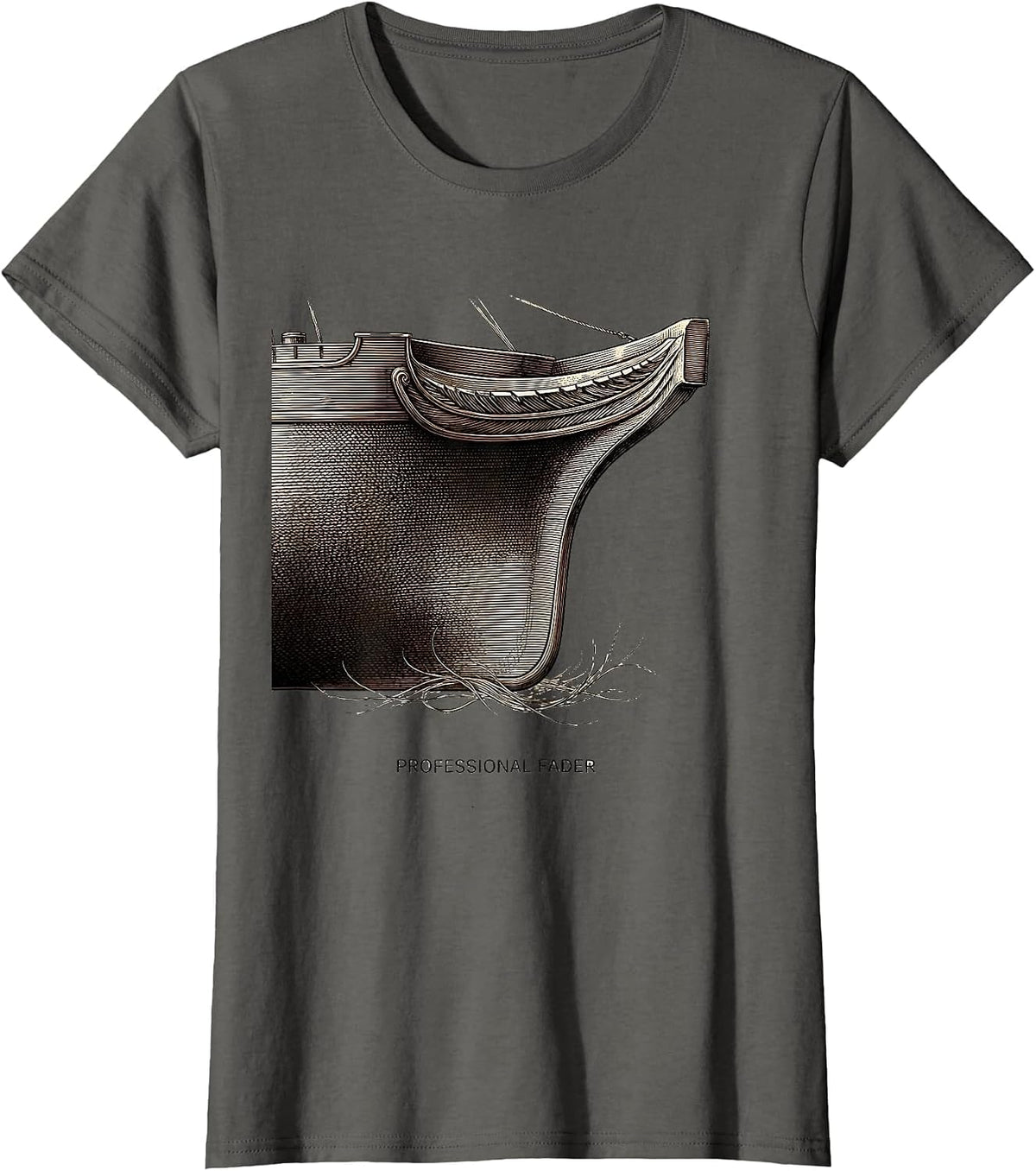 Women's Professional Fader Hairdresser Barber Humor Gift T-Shirt - Asphalt Grey