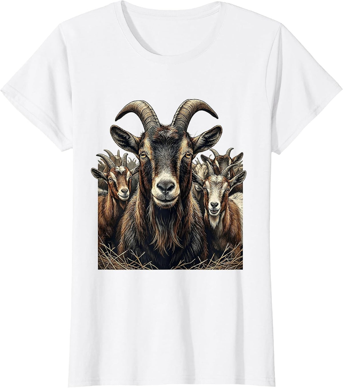 Goat Herd Funny Farm Animal Lover Gift T-Shirt - White