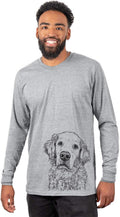 Bare Loganator the Golden Retriever Dog Triblend T-Shirt - Unisex Unisex Long Sleeve