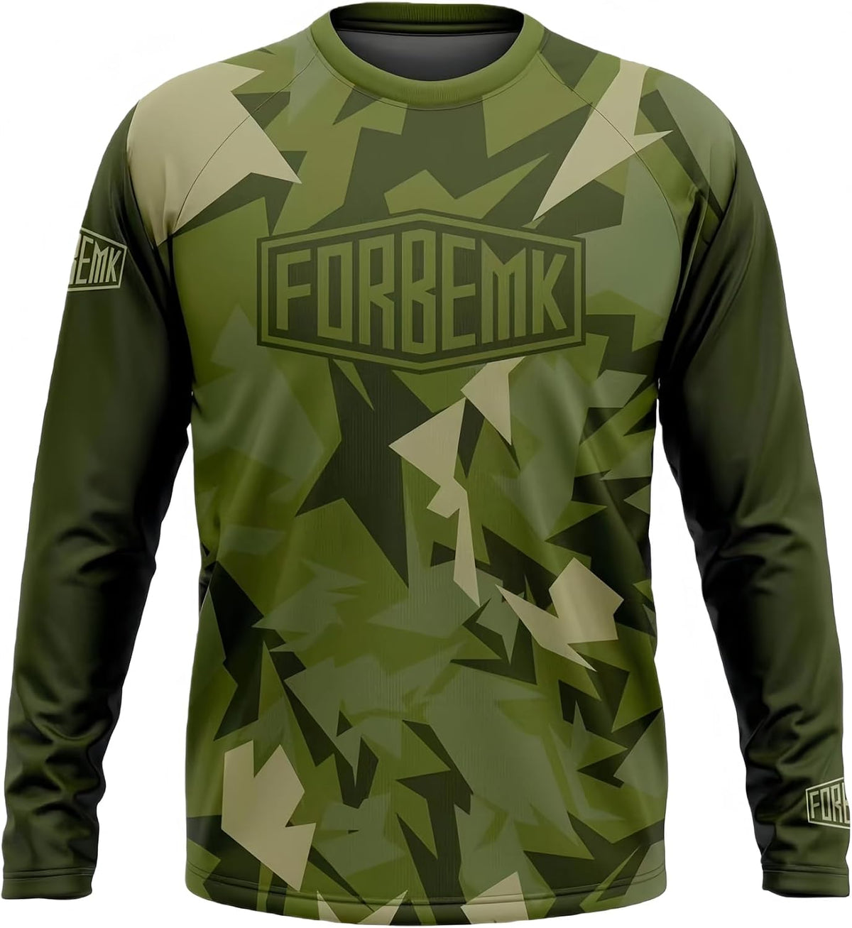 FORBEMK Men’s MTB Cycling Jersey, Long Sleeve Bike Shirt, UPF 50+ Breathable Moisture-Wicking for Trail & Enduro Riding -