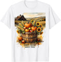 Farm Fresh Harvest Proud Fall Rural Harvest Design T-Shirt - White
