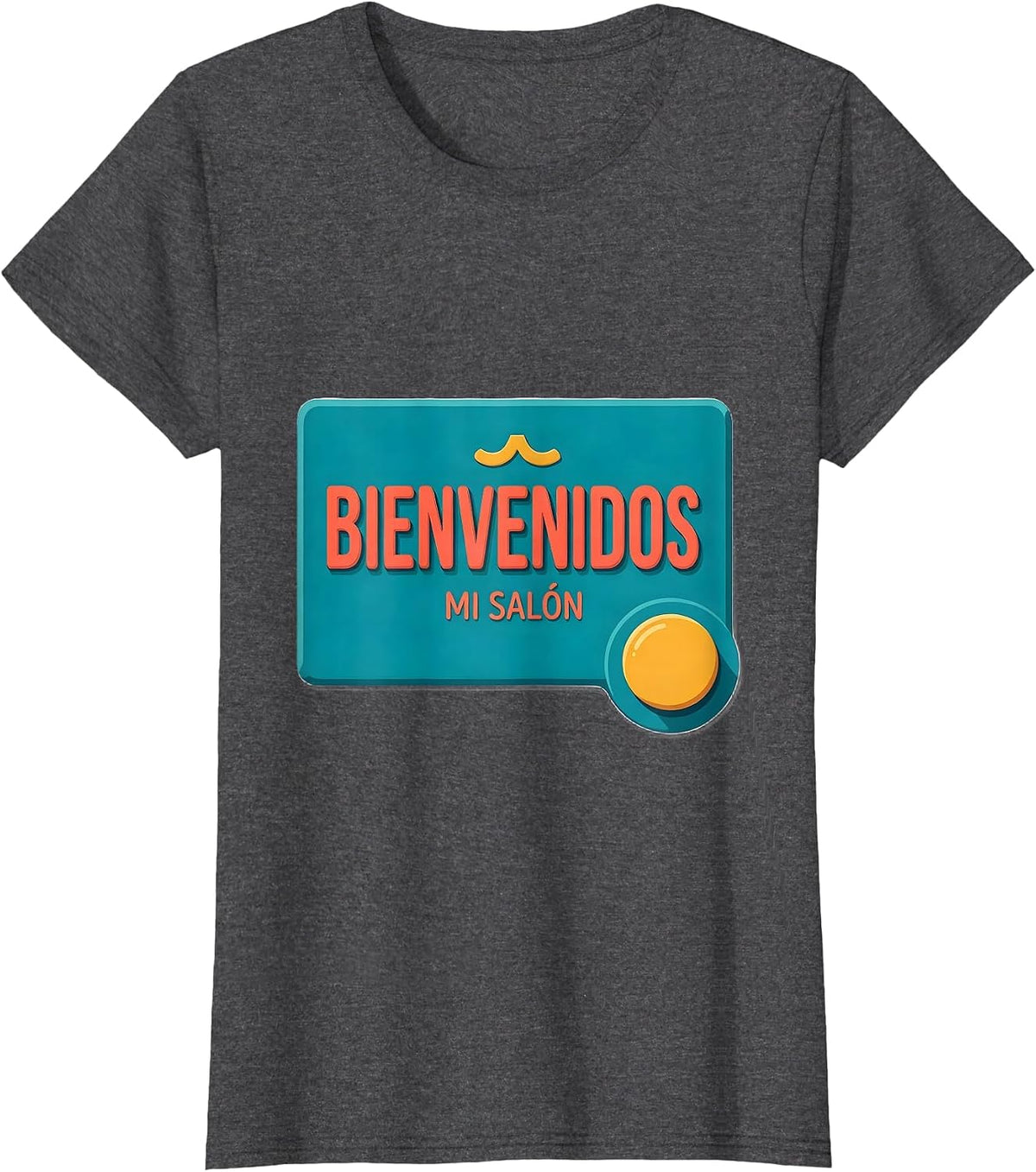 Women's Bienvenidos Mi Salón Bold Bilingual Spanish Teacher T-Shirt - Dark Heather Grey