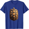 Ancient Tortoise Shell Cracked Mosaic Pattern T-Shirt - Royal Blue